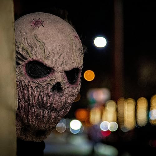 Miniatura 4 de Máscara de monstruo sin boca para Halloween, cara derretida sangrienta, orco zombi, látex, demonio, malvado, cabeza completa, disfraz de terror de