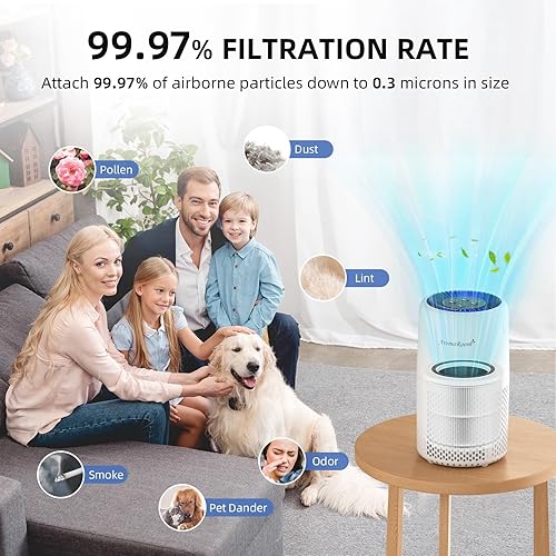 Miniatura 4 de AromaRoom - Filtro purificador de aire para purificador de aire AP103, filtro de carbón activado de alta eficiencia H13 True HEPA 3 en 1, 2 paquetes