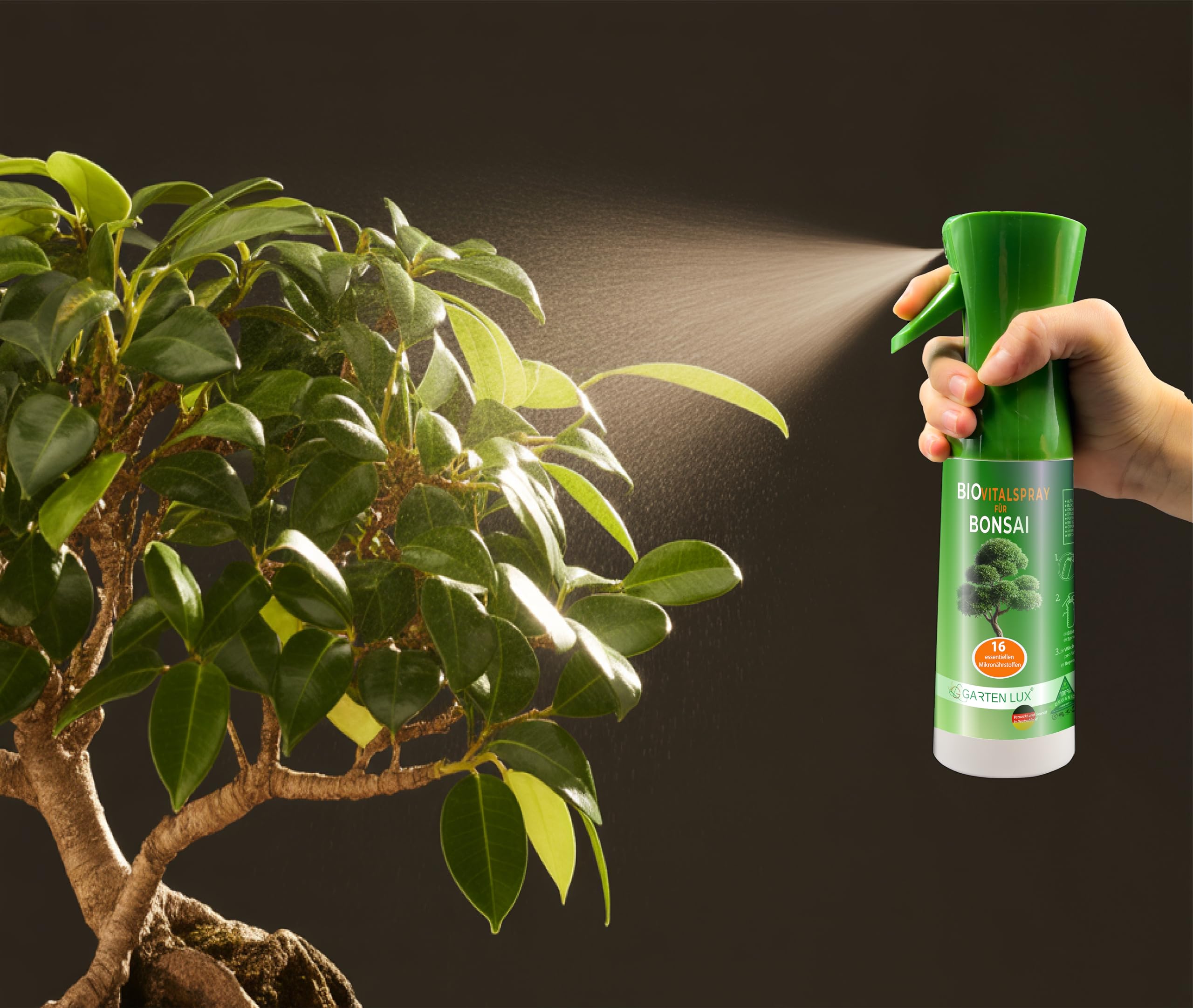 Garten Lux Spray bio Vital pour feuilles de bonsaï 300 ml 16 oligo-éléments