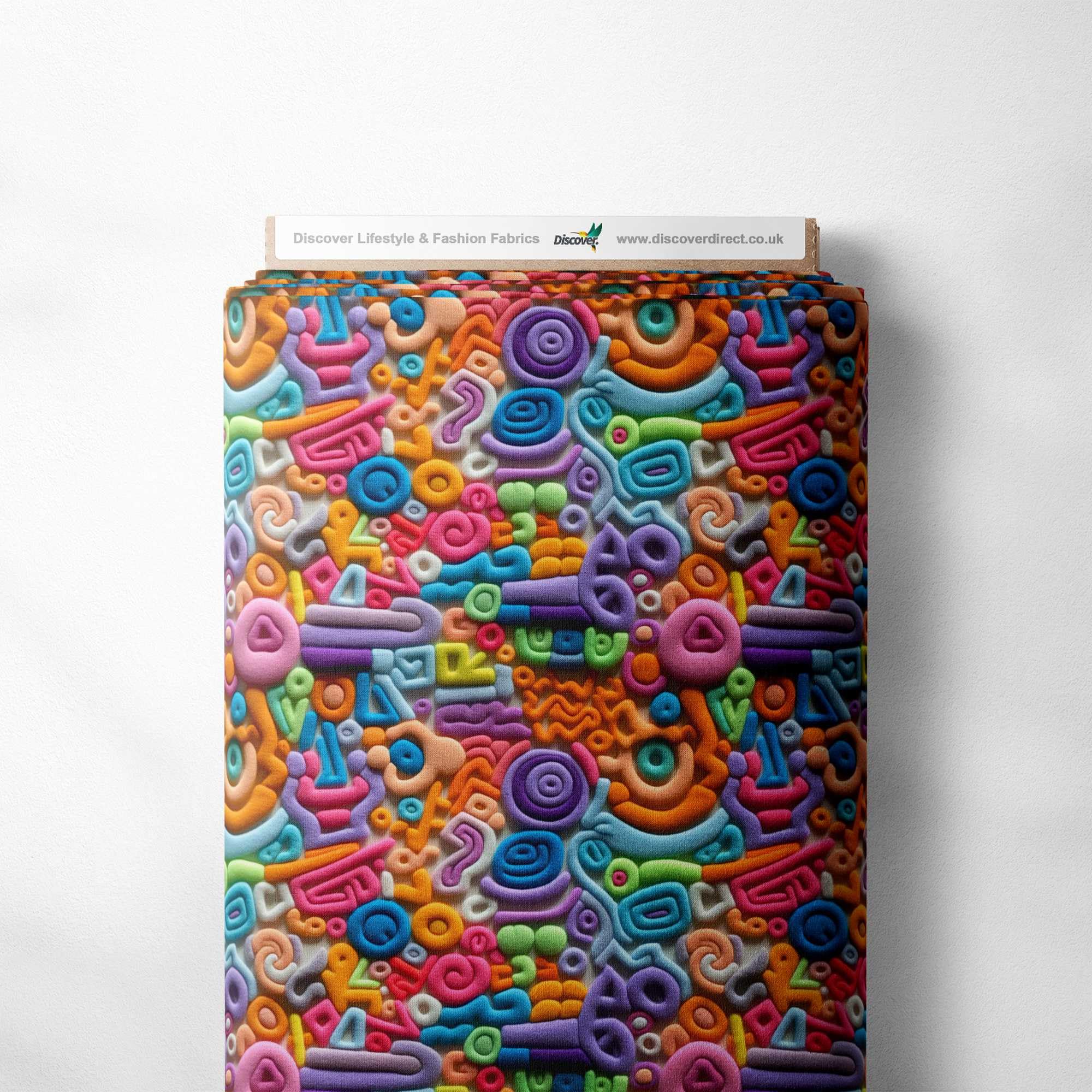 100% Cotton 3D Digital Effect Printed Visual Pattern Novelty Quilting Craft Dress Quality Sewing Fabric Material | 40 Designs | 55" - 140 cm Wide (per Half Metre, Felt Abstract)
