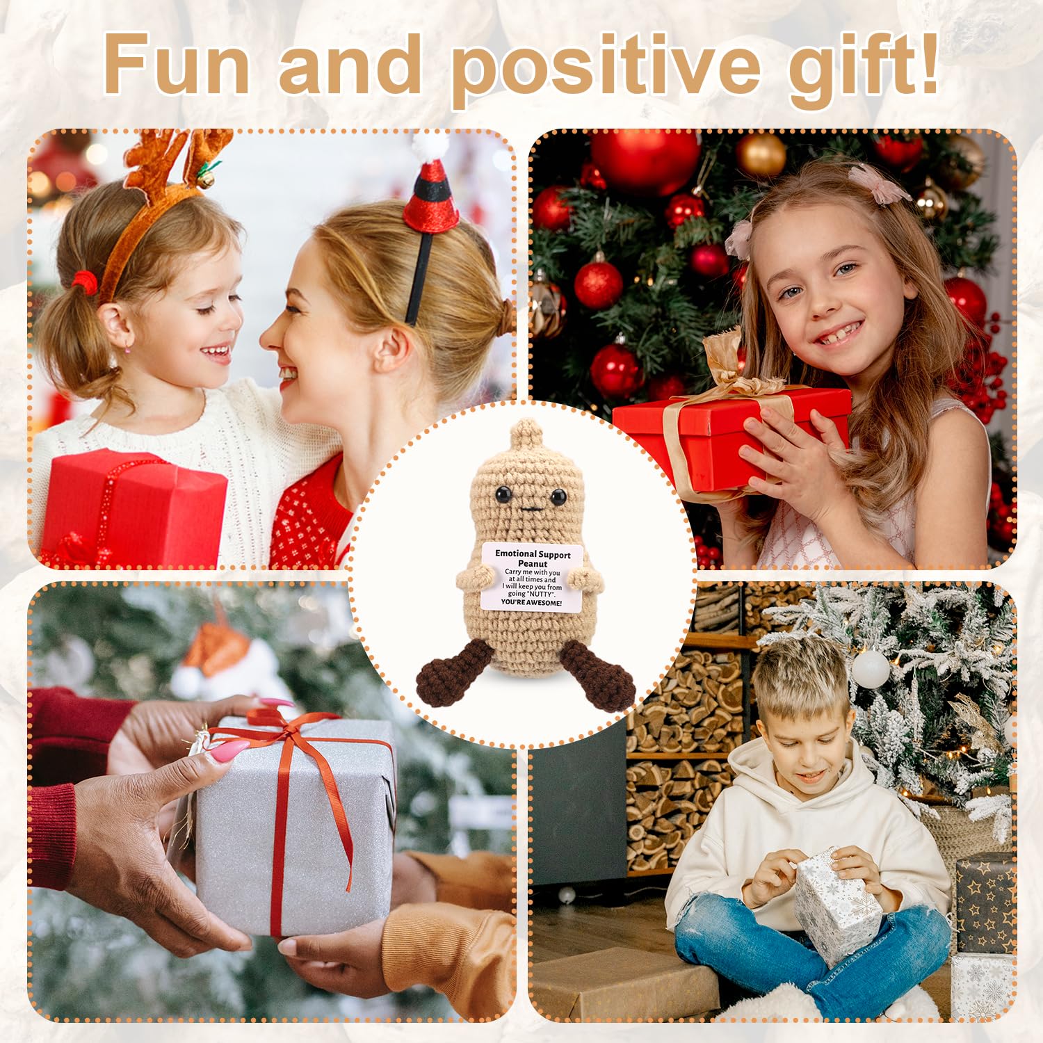 TOYMIS Arachidi Positive 10cm Uncinetto Peluche Emozionale Regali