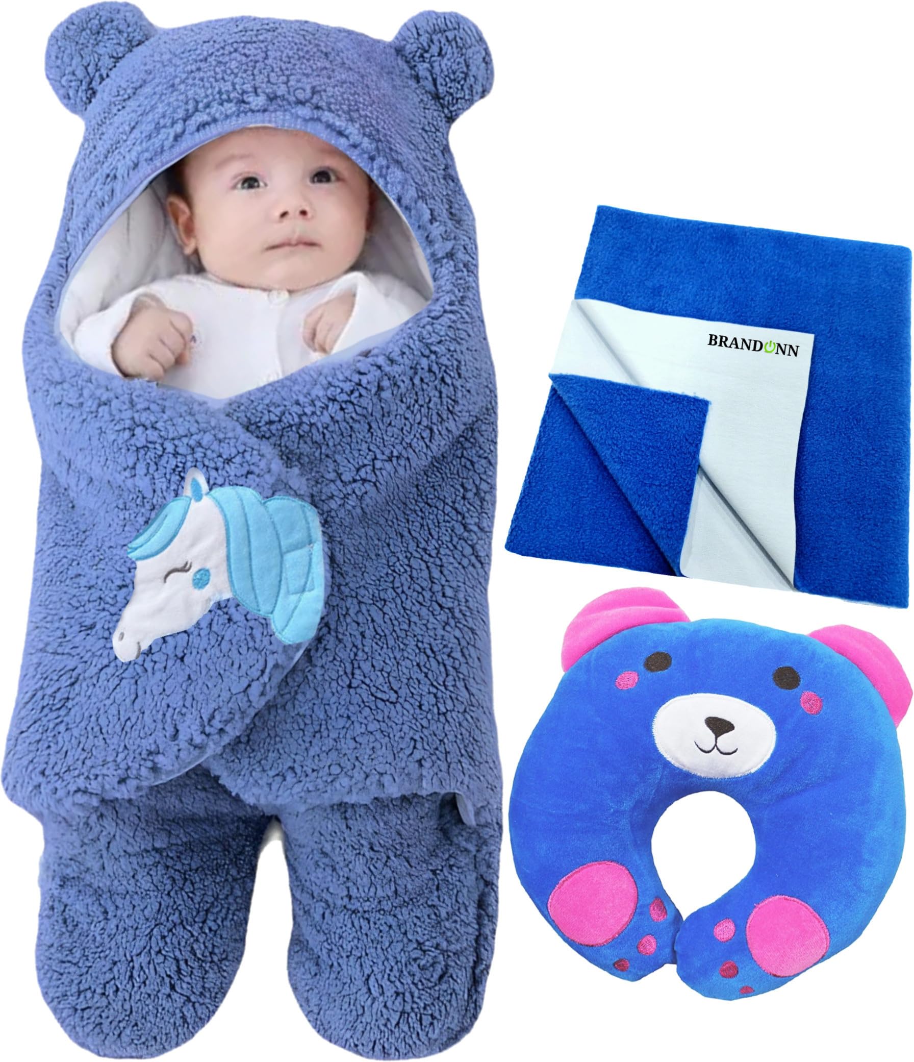 BRANDONN Newborn Baby Gift Set Combo Pack of Bedding Set for Boys and Girl Pack of 3 Pcs.-image-38