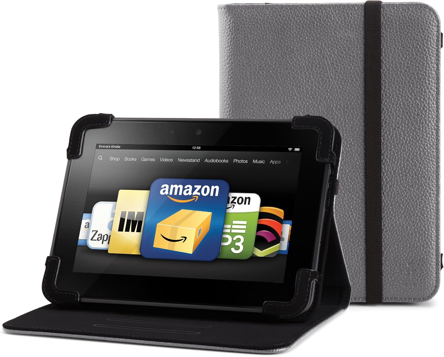 Belkin Genuine Leather Standing Case for Kindle Fire HD 7" (Previous Generation), Gravel (will only fit Kindle Fire HD 7", Previous Generation)
