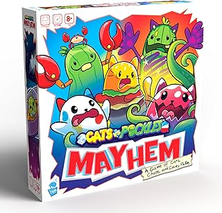 Cats vs Pickles Mayhem Board Game | Card Game for Kids Families and Adults | Beans Card Game | Exclusive CvP Characters | Easy to Learn | Card Game for Family Fun Night | 2 Players to 8 Players