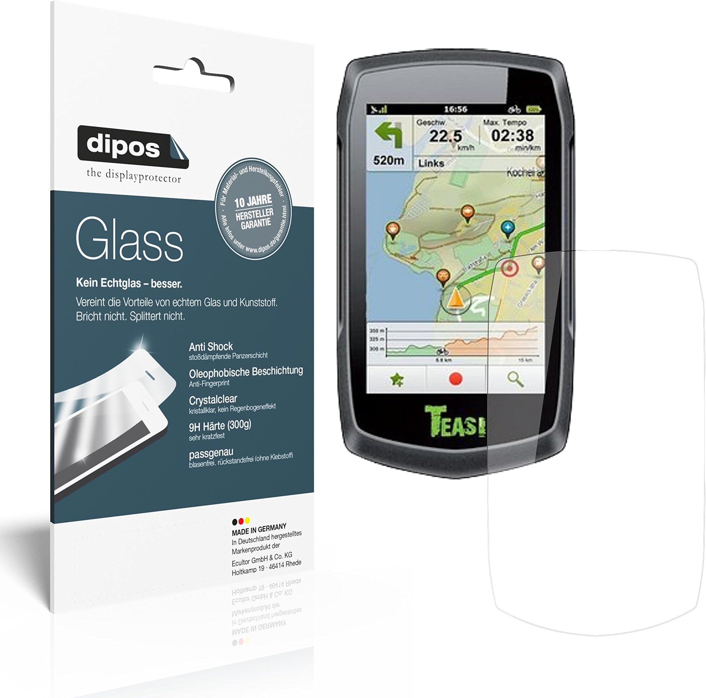 Ecultor I 2x Screen Protector compatible with A-Rival Teasi One 3 Flexible Glass 9H Display Protection