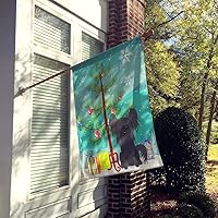 Vista 756 de Caroline's Treasures BB4243GF Bandera de jardín con texto en inglés «Merry Christmas» con texto en inglés «Merry Christmas», bandera decorativa