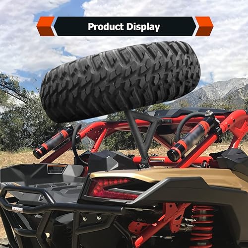 Miniatura 6 de WeiSen Soporte de soporte para neumáticos de repuesto con 4 tuercas de rueda, se adapta a soportes de neumáticos de repuesto de hasta 34 pulgadas,