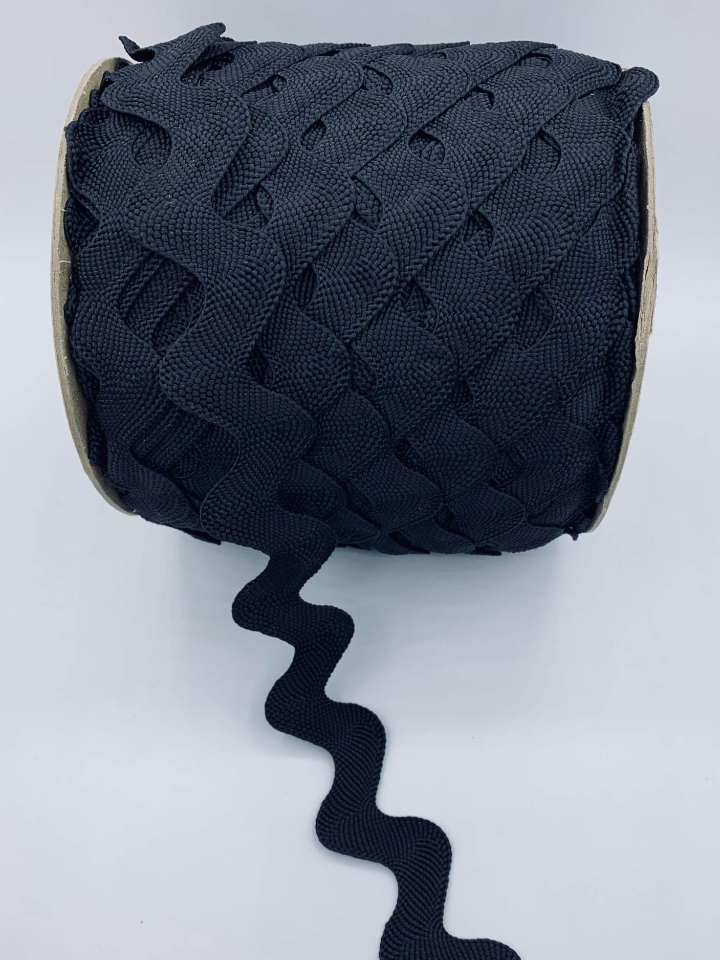 1-12 giant jumbo ric rac black 10 yards