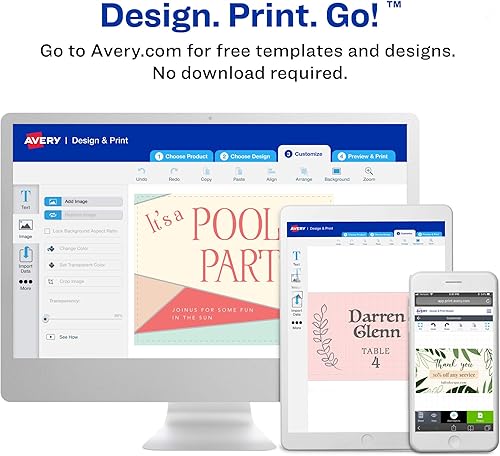 Miniatura 6 de Avery Tarjetas de notas imprimibles, 4.25 x 5.5 pulgadas, impresión a dos caras, blanco mate, paquete de 2, 100 tarjetas en total (5813)