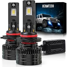 BEAMTECH 9005 Bulbs, 900% Brighter Canbus Ready HB3 Light or Fog Light | Adjustable Base, High Speed Fan, 2 Bulbs