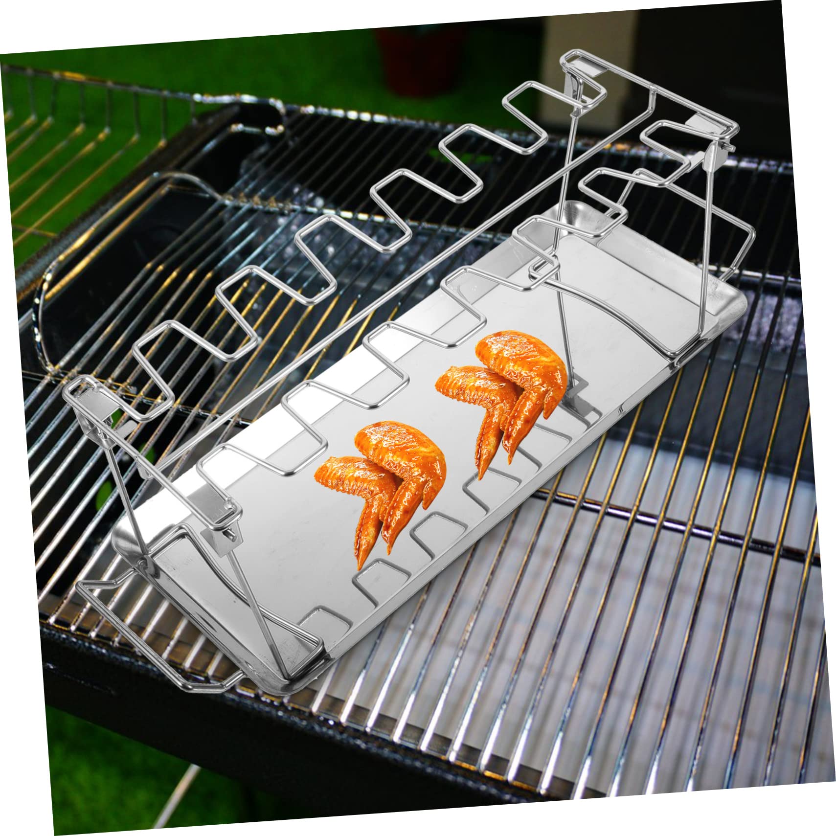 Set di Forchette da Arrosto in Acciaio Inox, 2 Pezzi Pieghevole