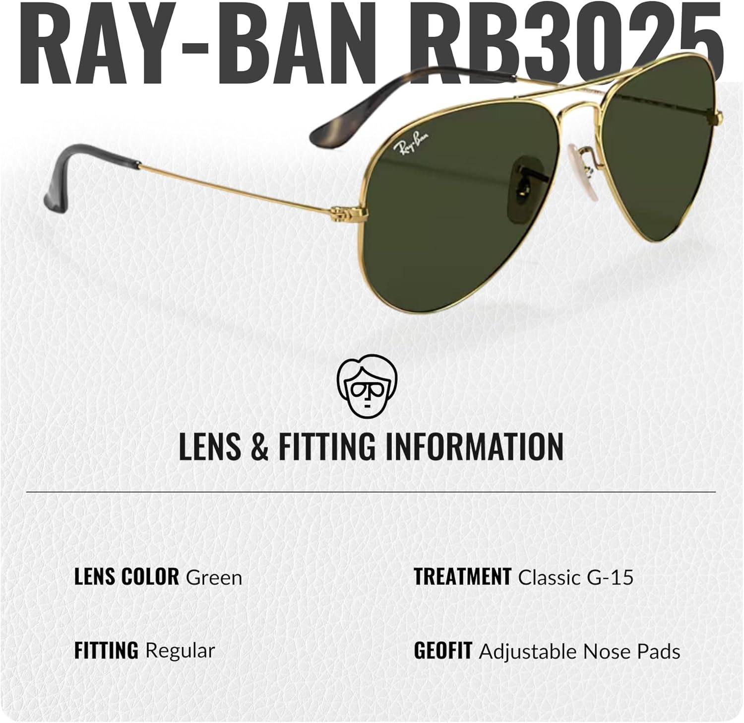 Ray-Ban RB3025 AVIATOR HAVANA COLLECTION Pilot Shaped Sunglasses for Men & Women with Official RAYBAN Eyewear Kit