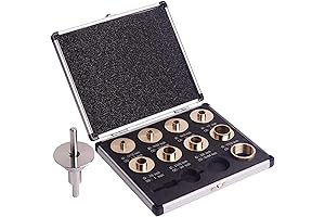 SpeTool Router Template Guide Set: 10-Piece Guide Bushing Kit with Case