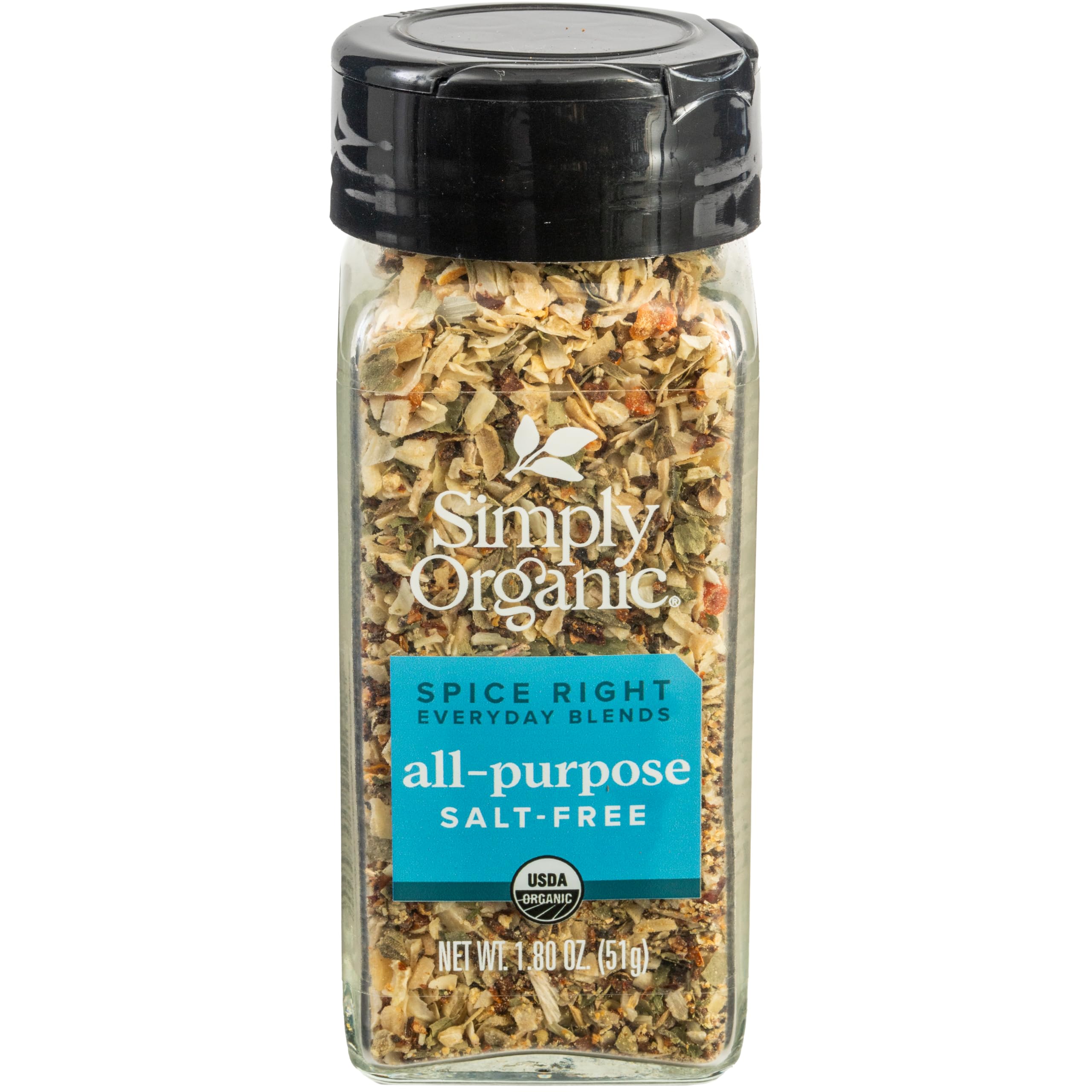 Simply Organic All-Purpose Salt-Free Everyday Spice Blend, 1.8 Ounce Jar, Great on Veggies, Chicken Fish and More, VeganUSDA Organic