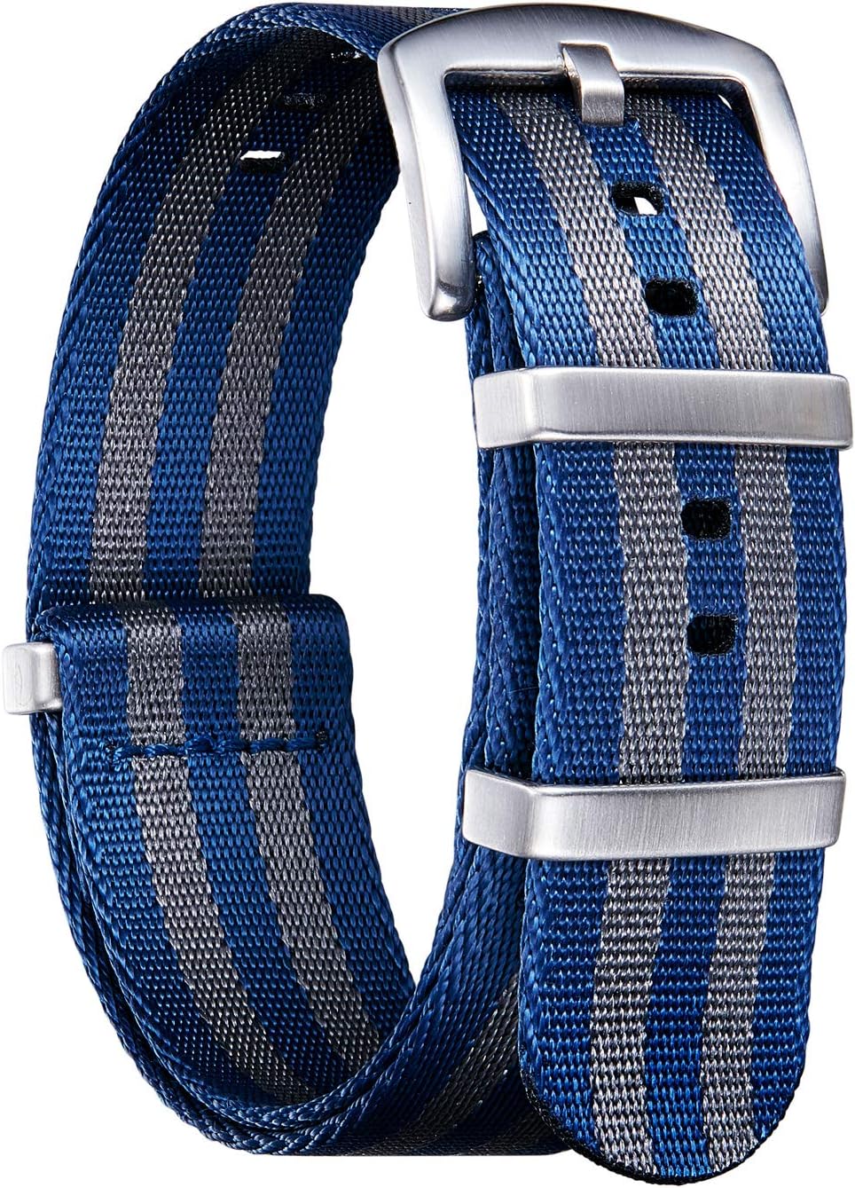 Nylon Watch Straps Thick G10 Premium Ballistic Multicolor Replacement Watch Bands with Silver/Black Stainless Steel Buckle for Men Women 18mm 20mm 22mm 24mm (Upgrade Design Version)