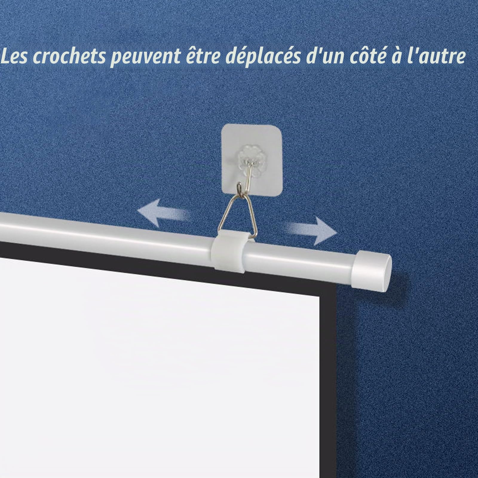 Abaissez l'écran du projecteur, Écran de Projection rétractable Blanc 30", 40", 50", 60", 72", écran de Projection 4:3/16:9(0.672916666666667,50")