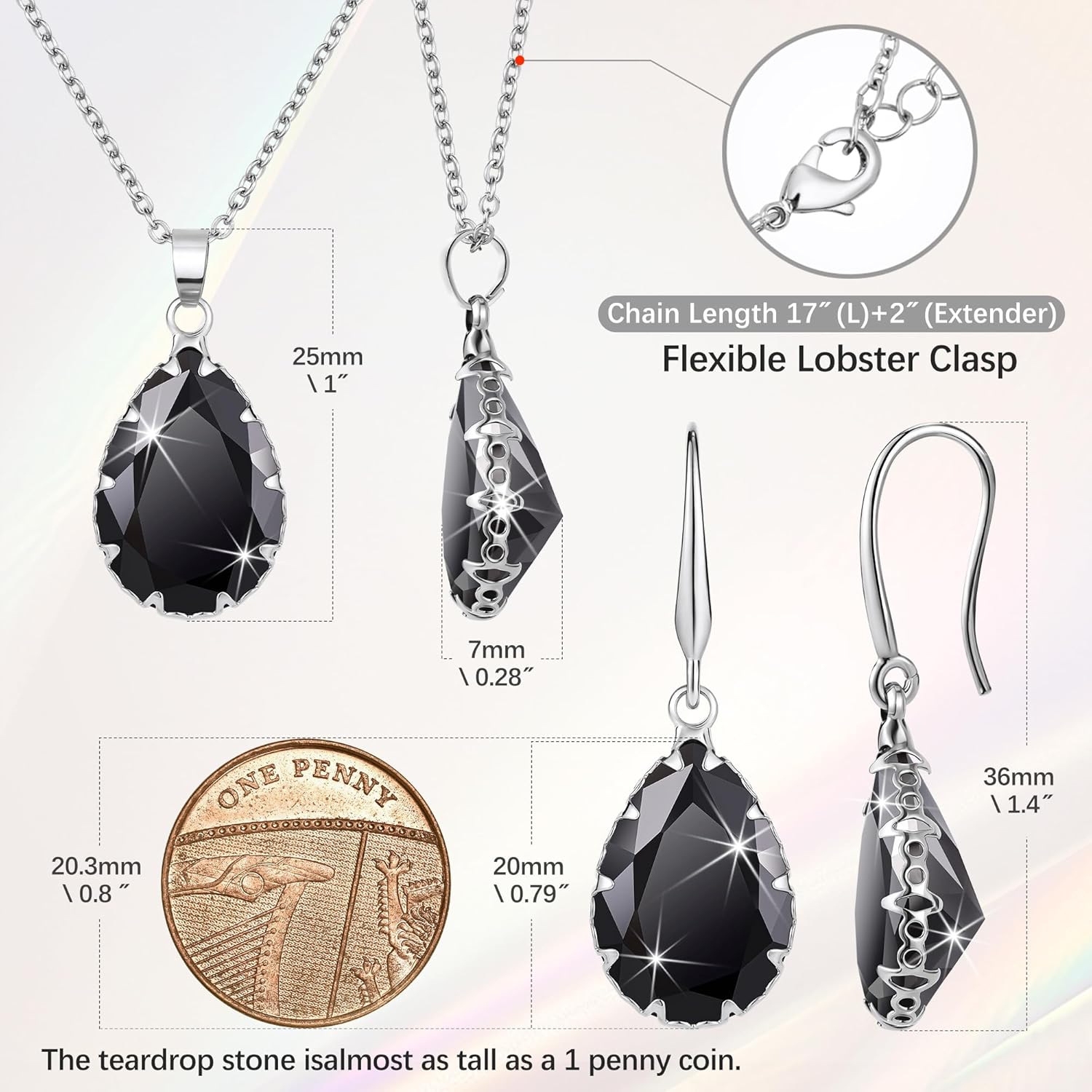 Linawe Crystal Jewellery Sets for Women, Imitation Diamond Pendant Necklace, Rhinestone Drop Dangle Earrings, Birthstone Cubic Zirconia Matching Wedding Jewellery, 14K Gold/Rose Gold/Silver Tones 5 81P07cAvjCL. AC SL1500