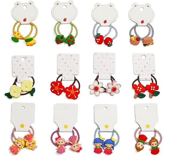 Amazon Co Jp Bianhuan ヘアゴム 髪ゴム おしゃれ かみどめ へあアクセサリー かわいい 24本セット プレゼント 髪留め 髪飾り 保育園 幼稚園 ファッション