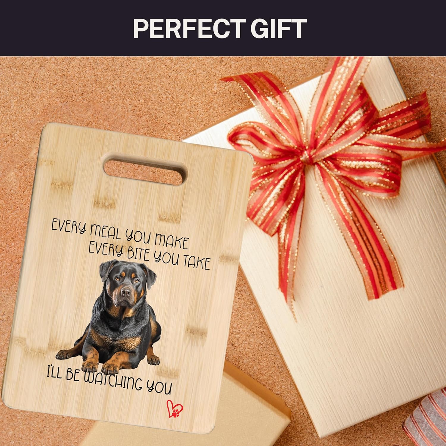 Rottweiler Cutting Board and Stickers - Perfect Rottie Gifts - Unique Gifts for Rott Lovers by Leann Michael (Rottweilers)