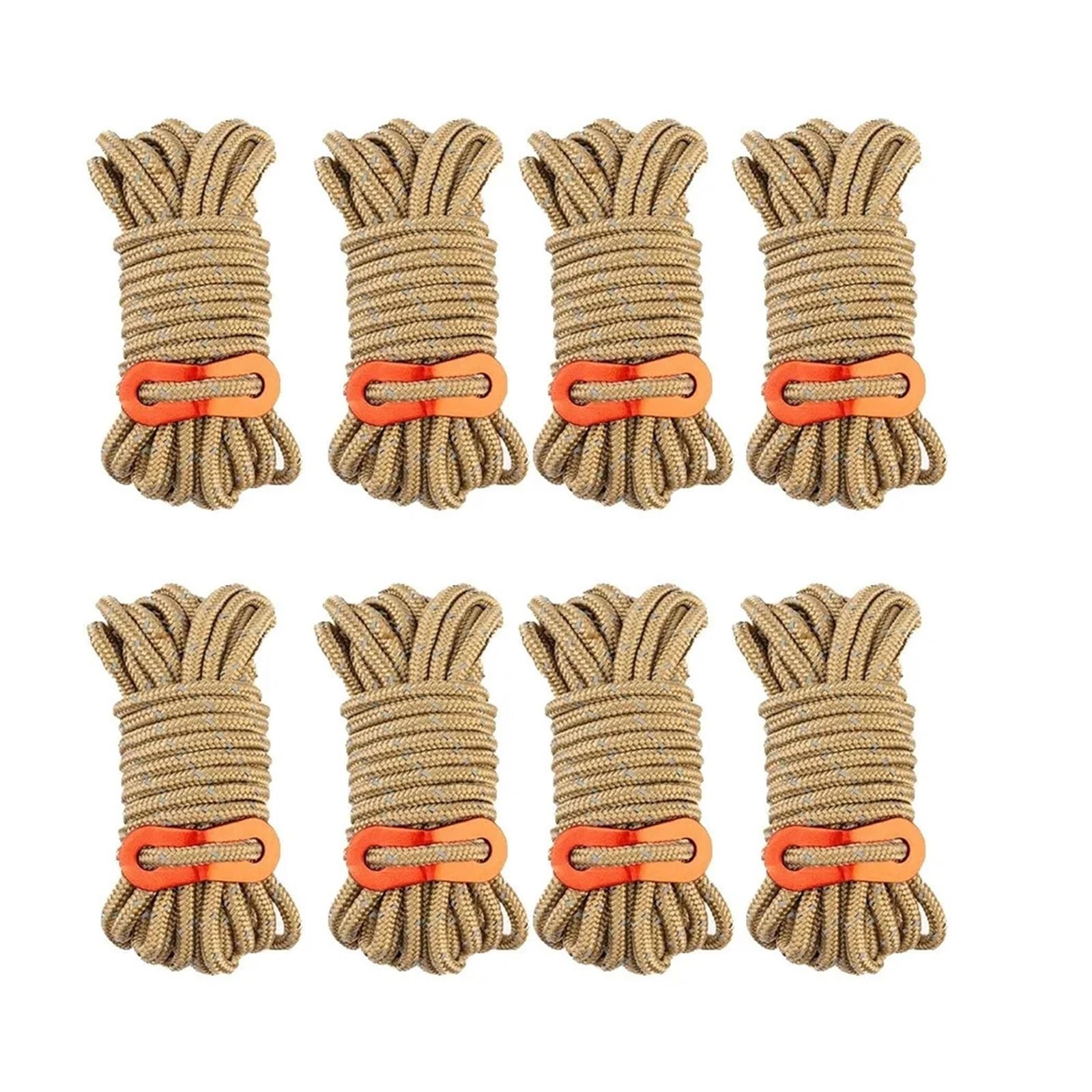 Guy Ropes Reflective Tent Guyline Ropes With Tensioner Adjuster Outdoor Rock Climbing Rescue Rope For Camping Hike Climb Tarp Canopy