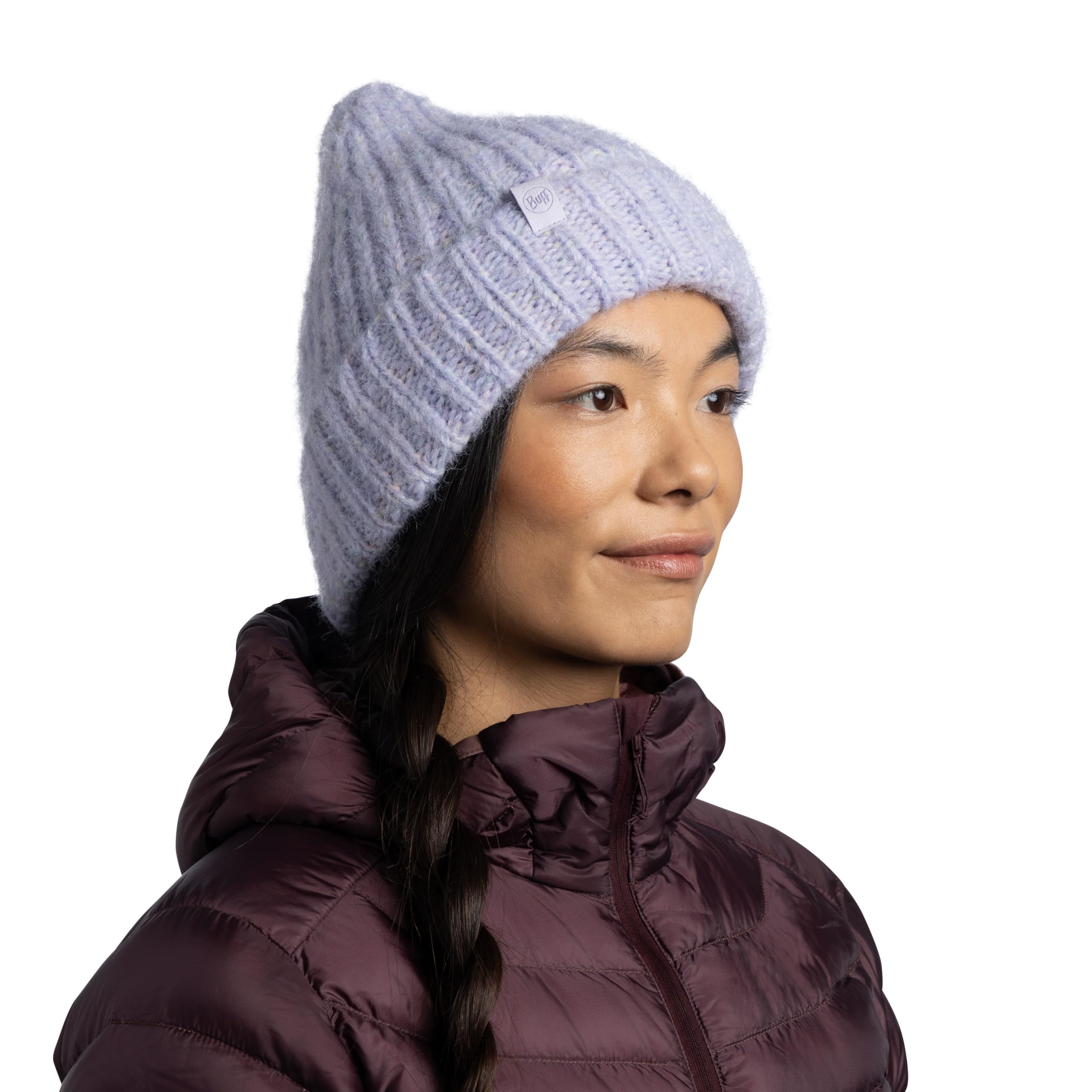 Buff| Braga de cuello Knitted & Fleece Frio Extremo, Practico, Versatil, Moda, Aislamiento termico, Comodo Hombre Mujer Talla única Lilac