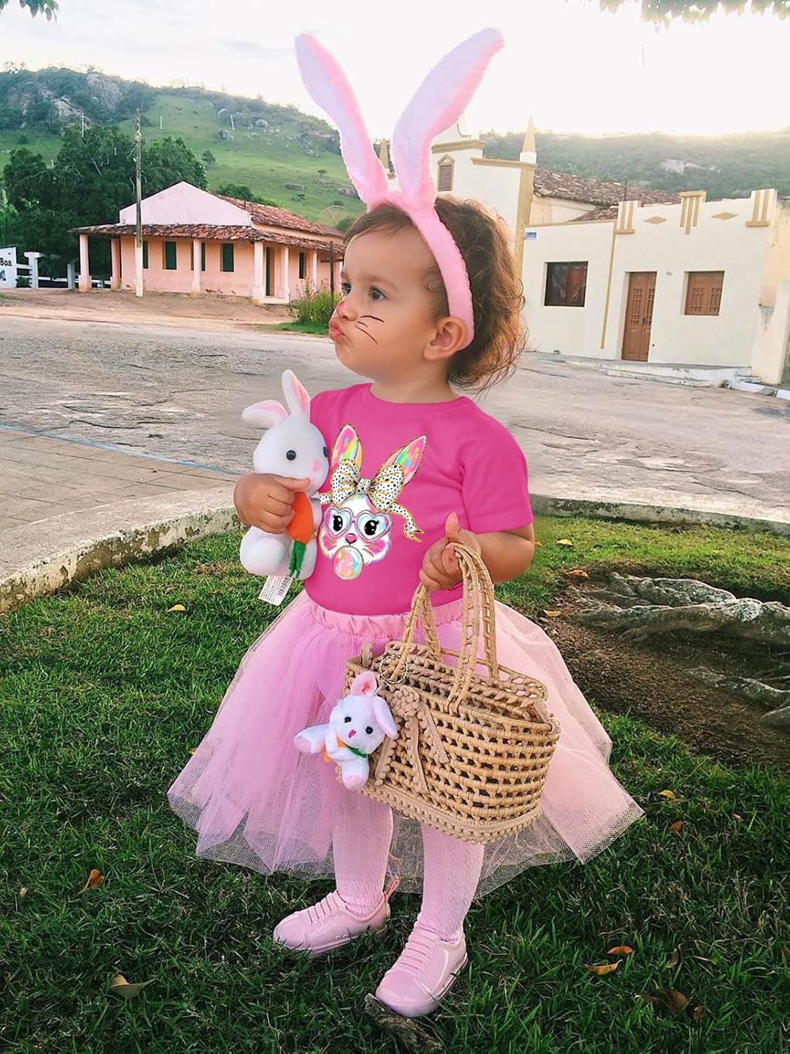 Toddler Easter Shirt Funny Kids Bunny Graphic Tee Tops Boys Girls Tshirt - Image 2