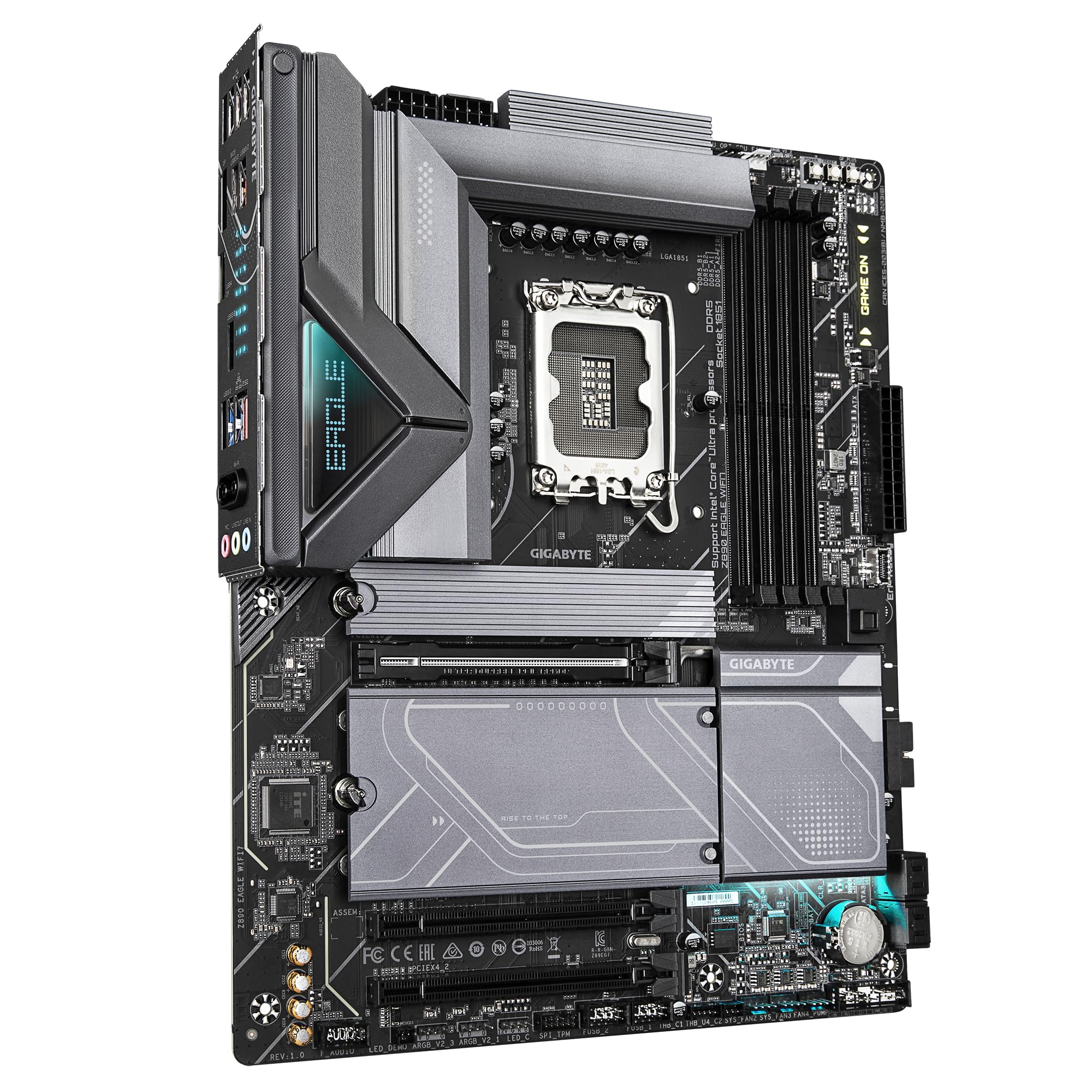 GIGABYTE Scheda madre Z890 EAGLE WIFI7 - Supporta CPU Intel Core Ultra (Serie 2), 14+1+2 fasi VRM, fino a 8800MHz DDR5 (OC), 1xPCIe 5.0 + 3xPCIe 4.0, Wi-Fi 7, LAN 2.5GbE, Thunderbolt 4