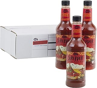Master of Mixes 5 Pepper Extra Spicy Bloody Mary Drink Mix, Ready to Use, 33.8 Fl Oz (Pack of 3)