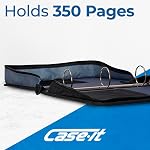 Étui à fermeture éclair classique 2-Inch Les O-Rings, 350 Capacité de la feuille, les poches de stockage multiples & École d'épaules & Organisateur de bureau D-251 Midnight bleu