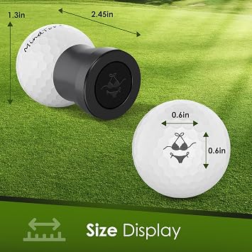 Golf Ball Stamper with Refillable Permanent Ink - Golf Ball Stamp Marker to Identify Golf Balls - Golfing Accessories Reusable Golf Ball Marking Tool Great Gifts for Men and Women Golfers