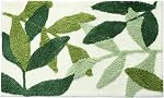 Feuilles de tapis de bain Zone verte Rug Non-dérapant Soft Absorbent Rugs de salle de bains Machine lavable Rug plancher tapis porte Mat pour la douche de tub 19.5 X 31.5 Pouces