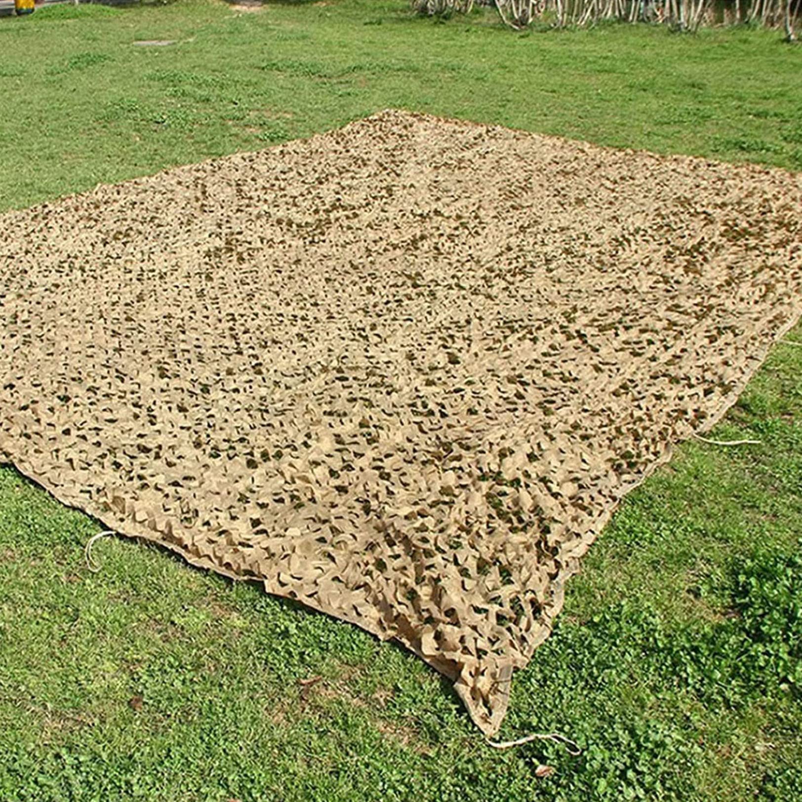 Red de Camuflaje, Red de Camuflaje Beige, Utilizada para Cazar Acampar Pérgola Terraza Cubierta de Automóvil Sombrilla Red de Sombra Liviana y Duradera(Size:2X6M/6.6X19.7FT)