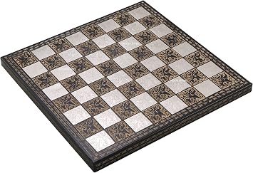 Luxury & Decorative Premium Chess Board Game Set | 10 x 10 Inches | Black & Silver | Collectible & Handmade Chess Set for Professionals & Adult for Tournament/for Gifting by INDUS LIVING