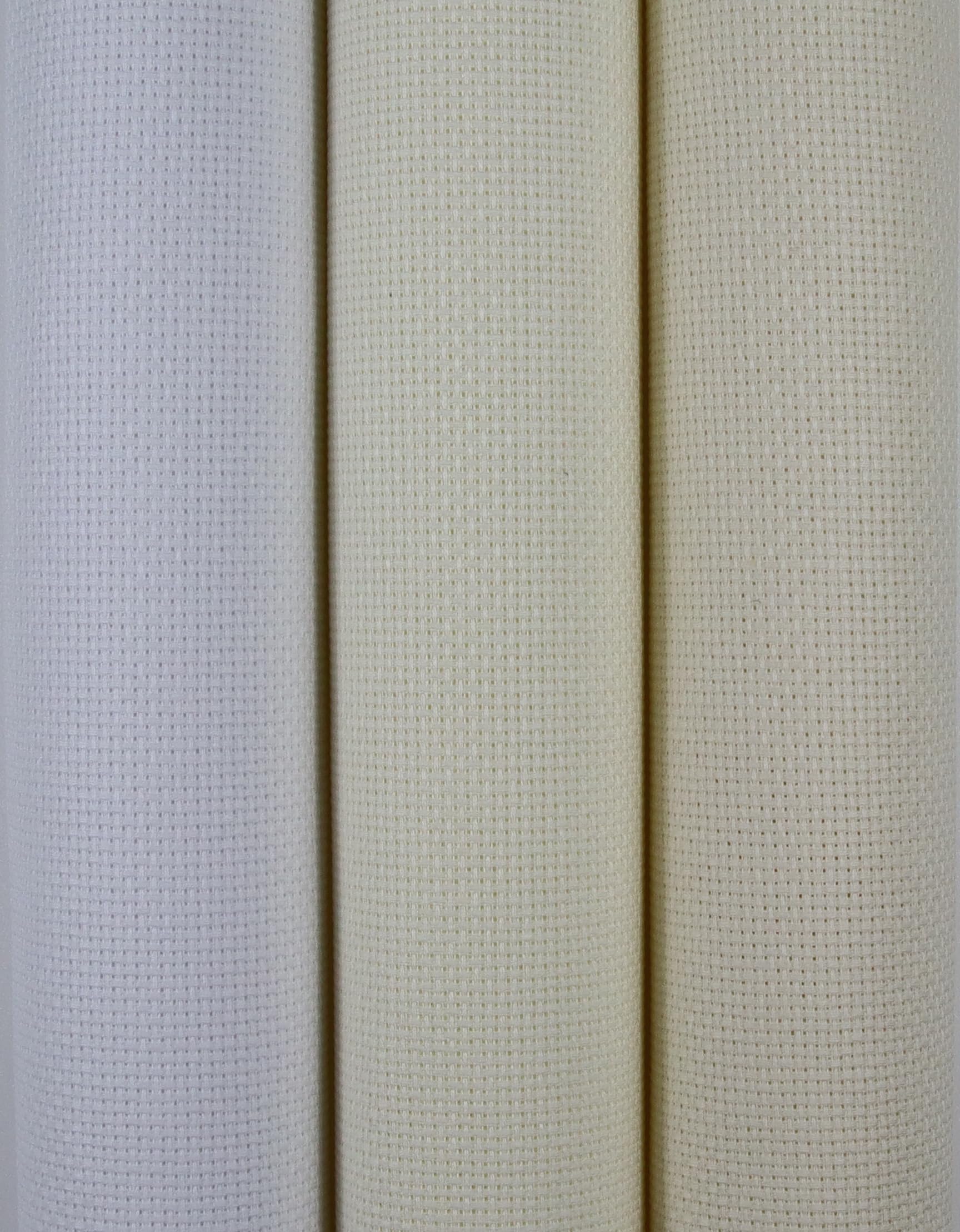 KCS 3 pc of 15" x 18"(38cmx45cm) Counted Cross Stitch Cotton Aida Cloth Needlework Rolled Fabric Box,16CT,White+Antique White+Cream