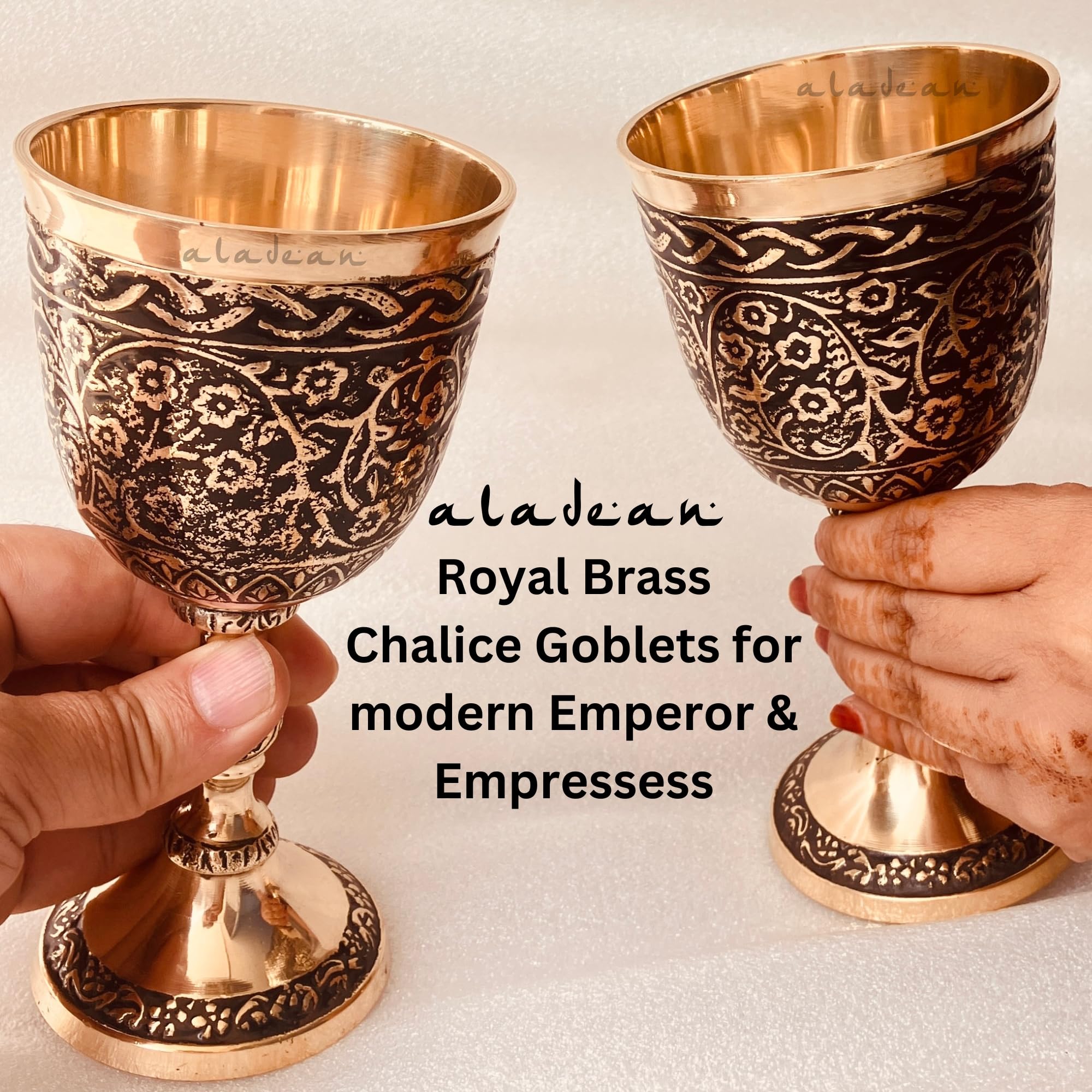 Copa medieval de cáliz vintage | 1 copa de vino tinto de latón macizo del rey real Arturo – Renacimiento, regalos de cumpleaños, Navidad, boda, aniversario, novedad, ceremonial (copa del zar)