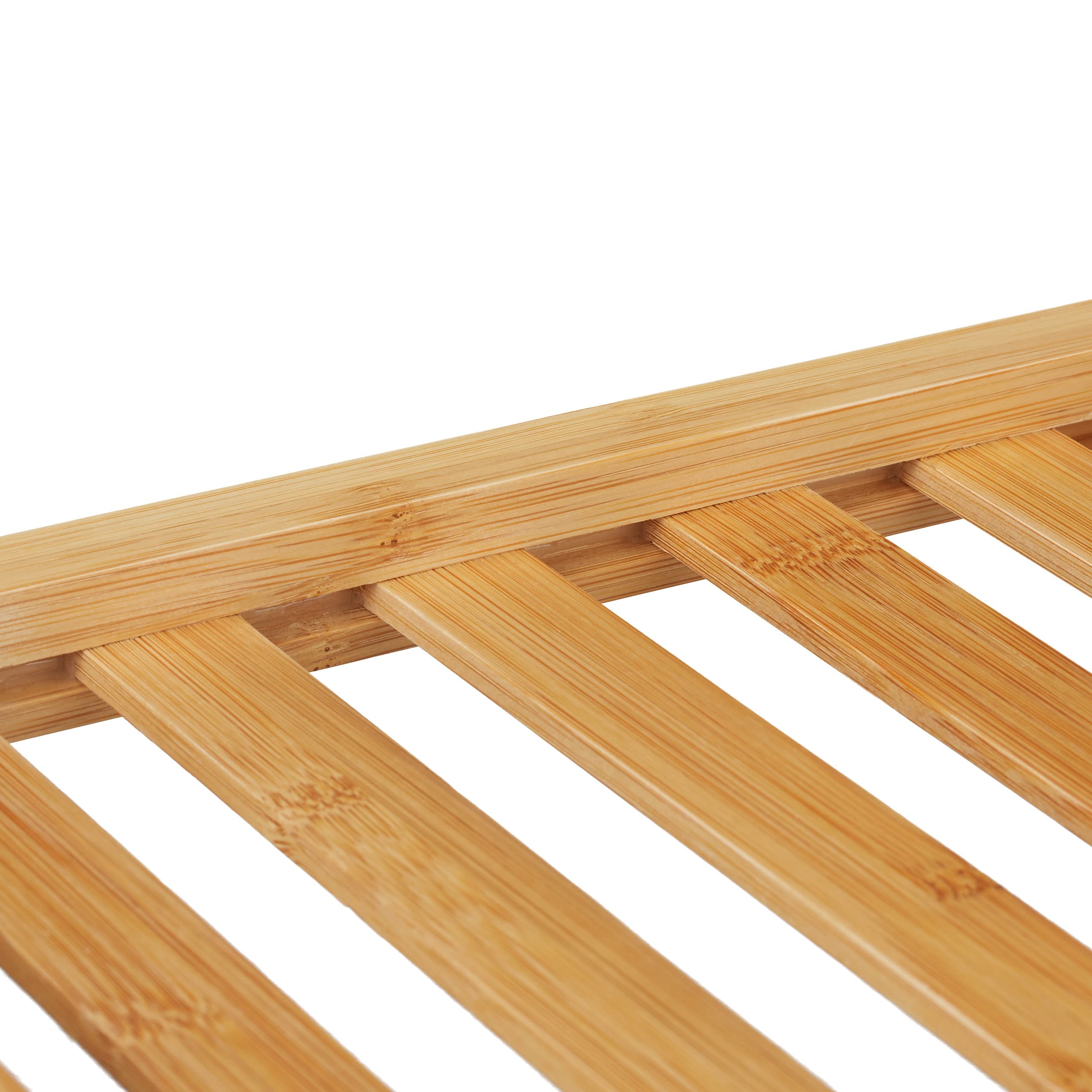 Relaxdays Organizer Quadrato per la Cucina, bambù, Inserto da Scaffale e Piano Lavoro, HxLxP: 14x24,5x24,5 cm, Naturale