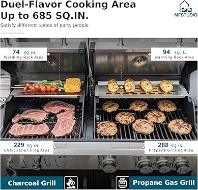 5 Best Gas Charcoal Combo Grills 6 81P0BRfLn2L. AC SL389