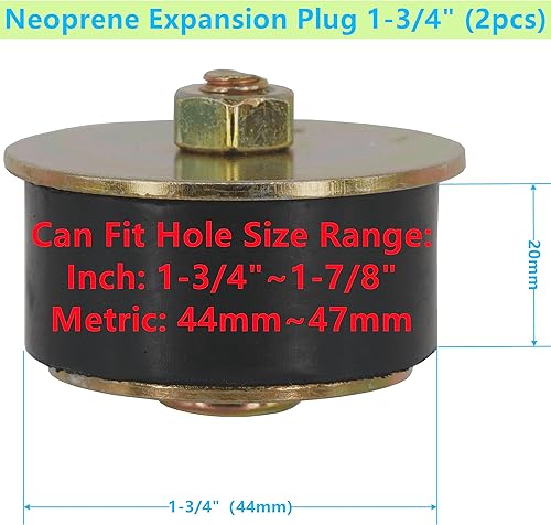 Miniatura 2 de Repuesto abczok - Tapón de goma para congelación automotriz de 1-34 pulgadas a 1-78 pulgadas, enchufe de expansión de neopreno de 1.732in a 1.850in,