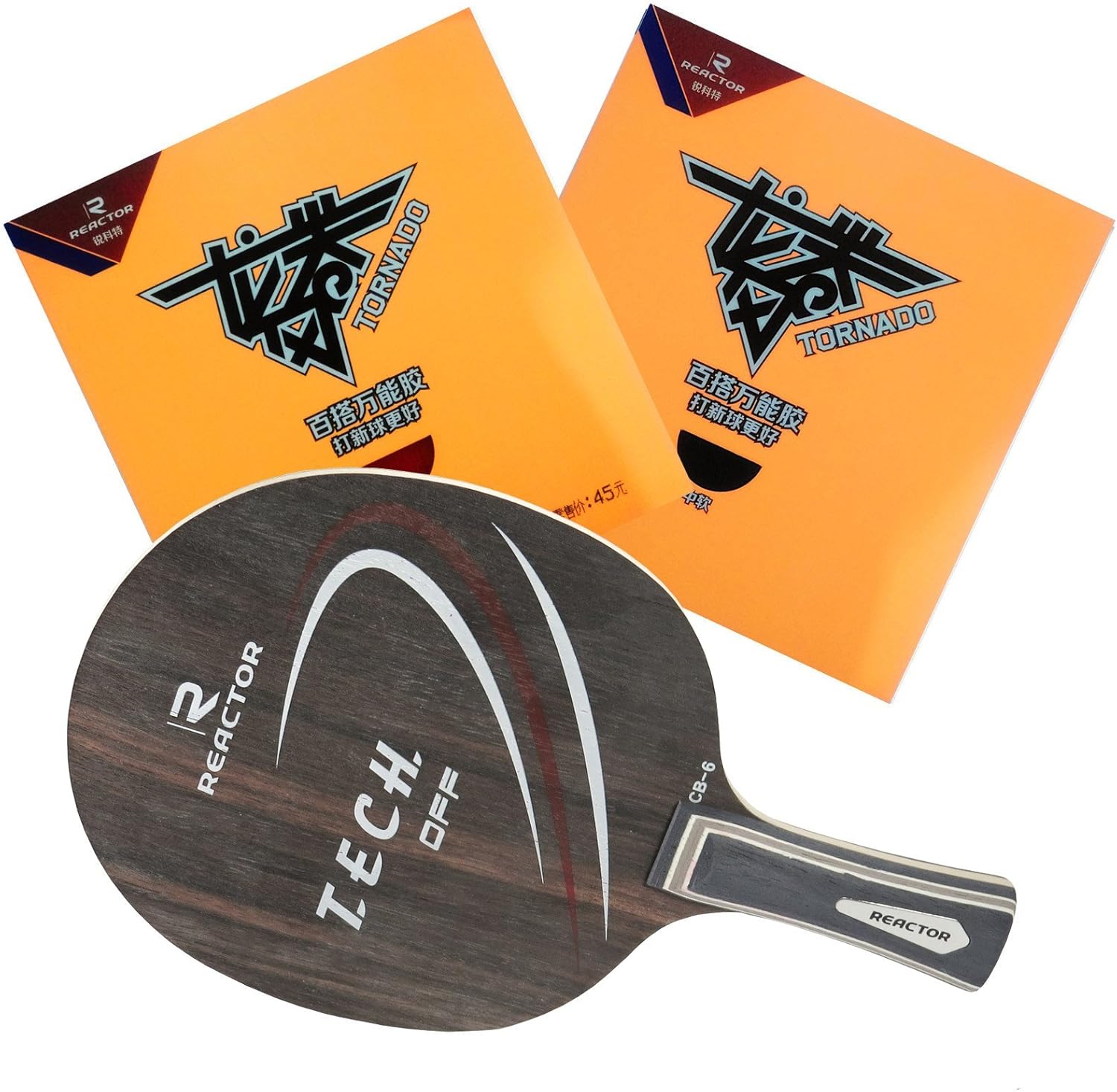 Reactor CB6 Carbon Fiber Table Tennis Blade , FL Handle
