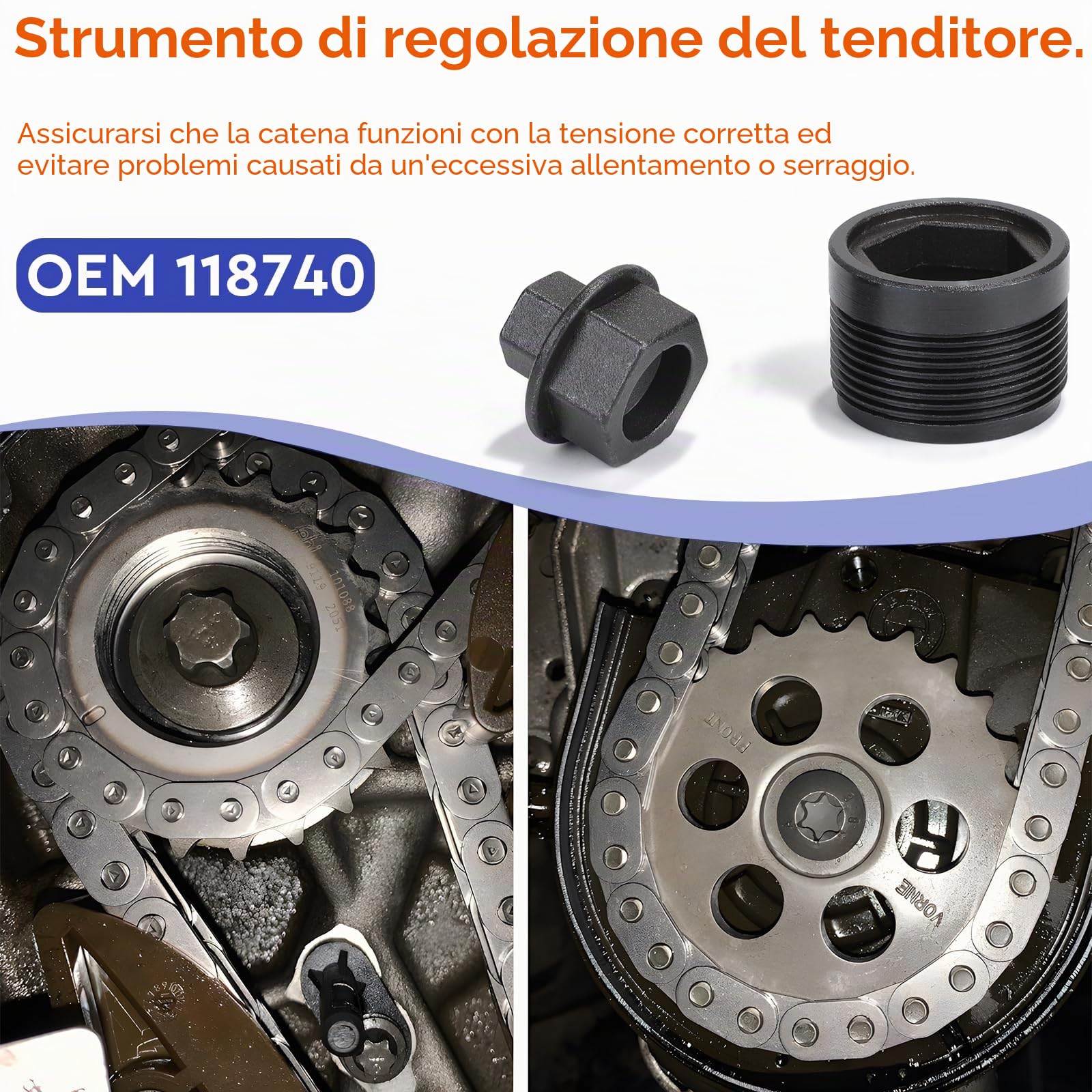 efuturetime Kit di Bloccaggio Distribuzione per N47/N47S/N57/N57S, Albero a Camme e Catena, Motori Diesel 4 e 6 Cilindri Compatibile Serie 1/3/5/X