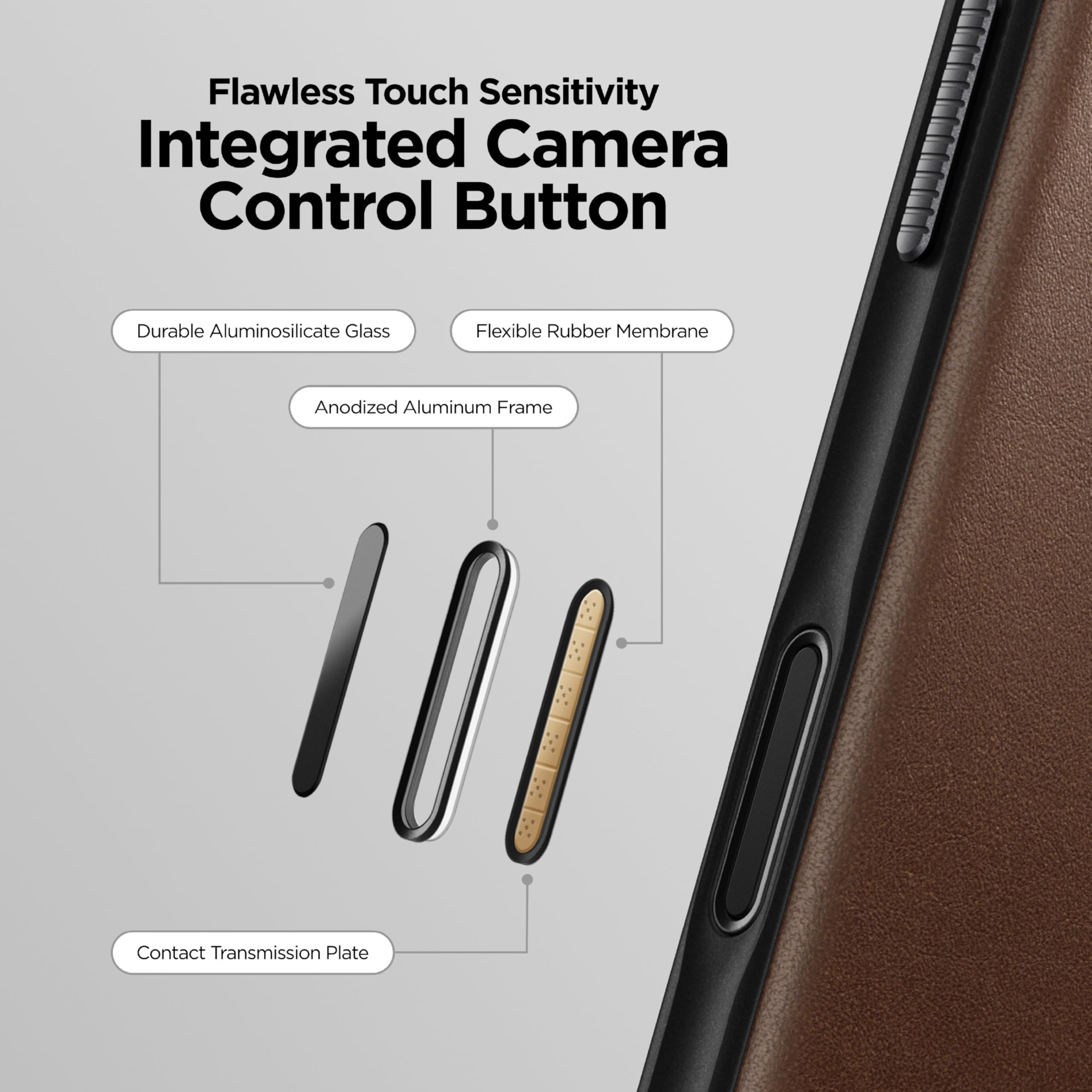 NOMAD Modern Leather Case Brown Compatible with iPhone 17 Pro Max