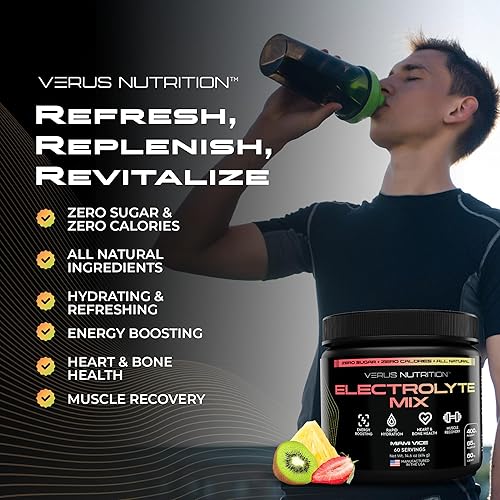 Miniatura 5 de Electrolitos en polvo sin azúcar, polvo de hidratación cero calorías, electrolitos sin azúcar para ayuno, keto y vegano, mezcla de electrolitos de