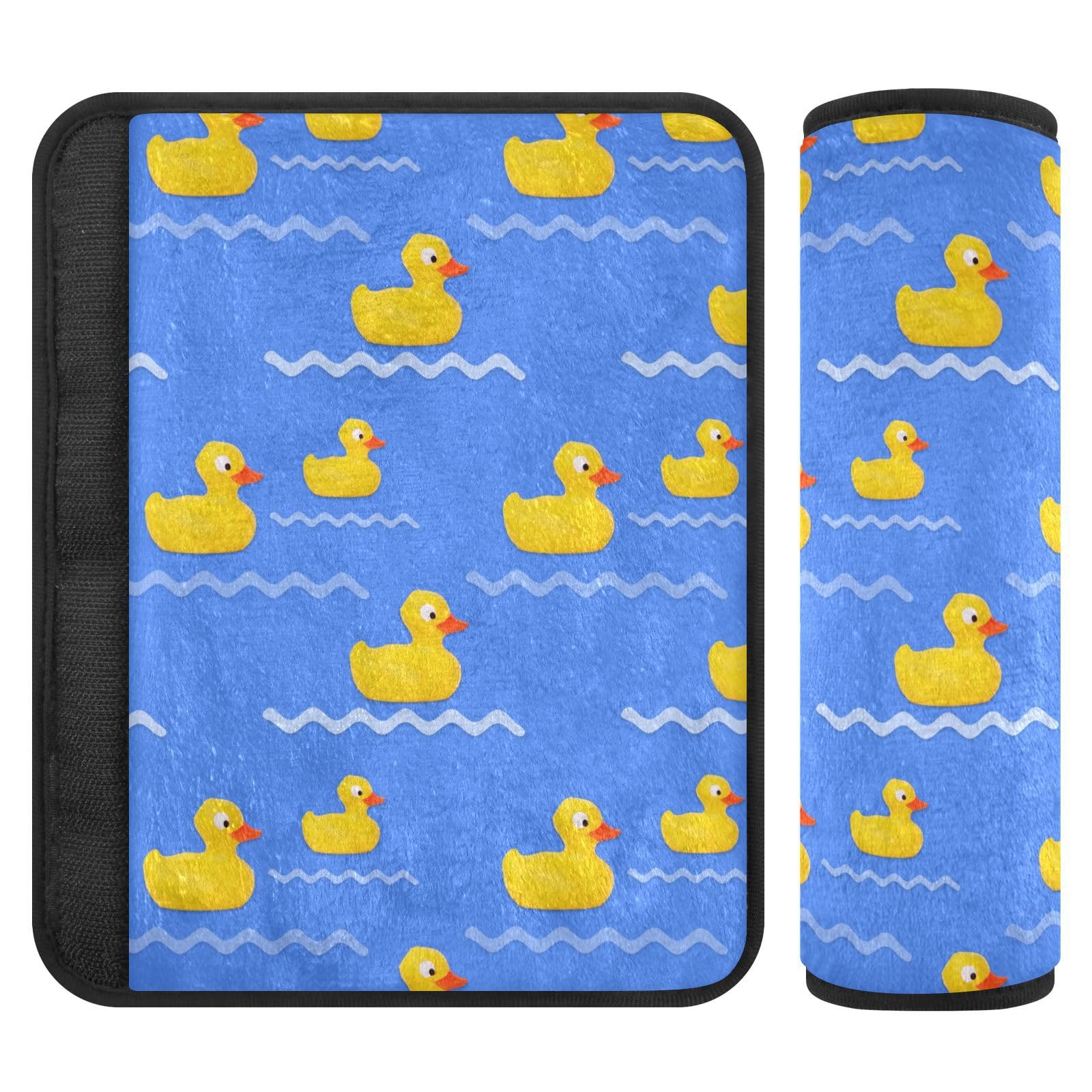 RunningBear Rubber Duck Blue Seat Belt Cover 2 PCs Car Seat Strap Covers Car Seat Straps Shoulder Pads Soft Comfortable Seatbelts Pad for Women Men,M
