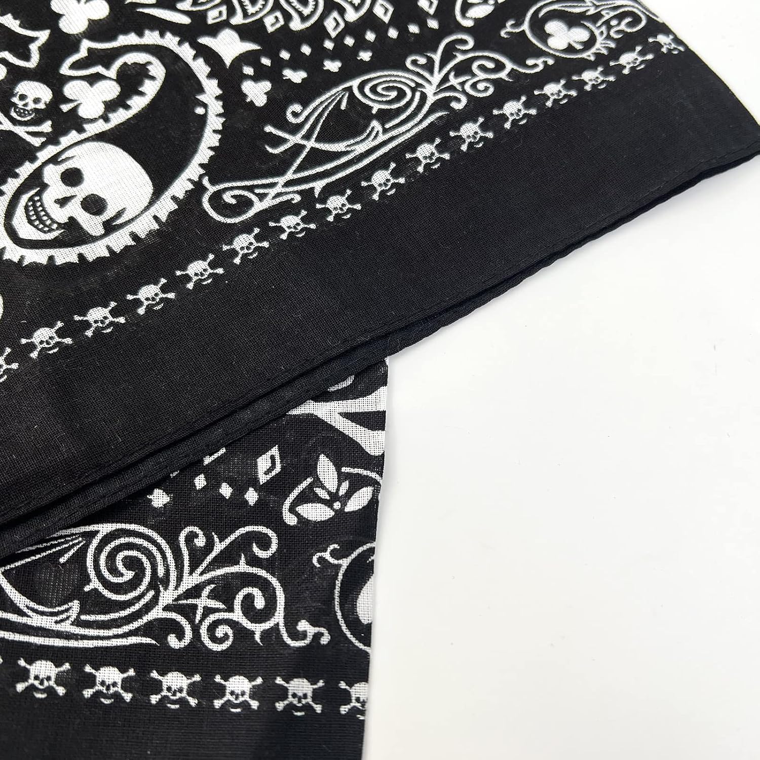 9 Pack Skull Bandanas Cotton Headwraps Wristband 22" x 22" Sports Face Cover for Running Cycling Hiking Halloween and other holiday decoration thumbnail