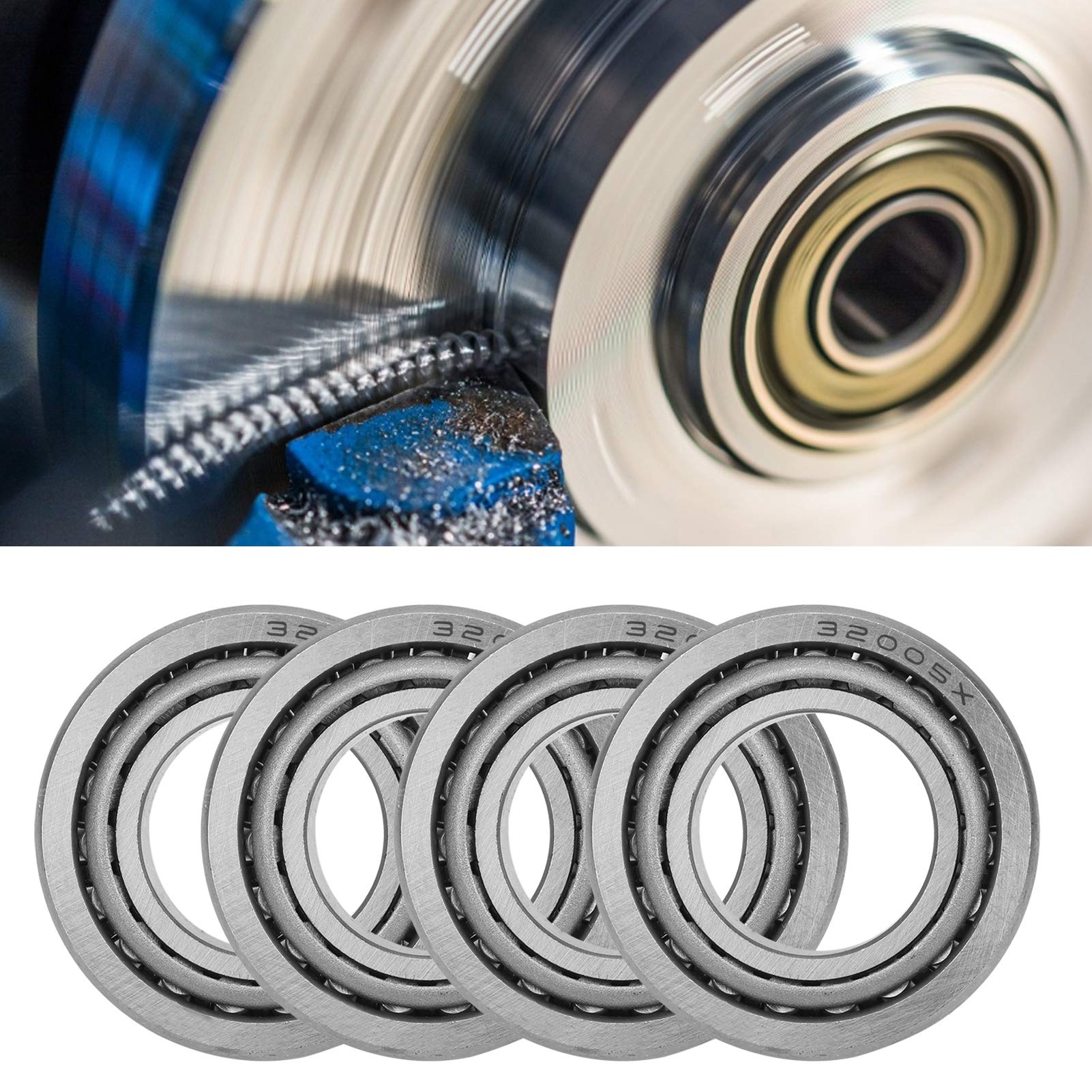 4Pcs Cuscinetti A Rulli Conici 32005 - Per Macchine Utensili E Automotive | Alta Precisione