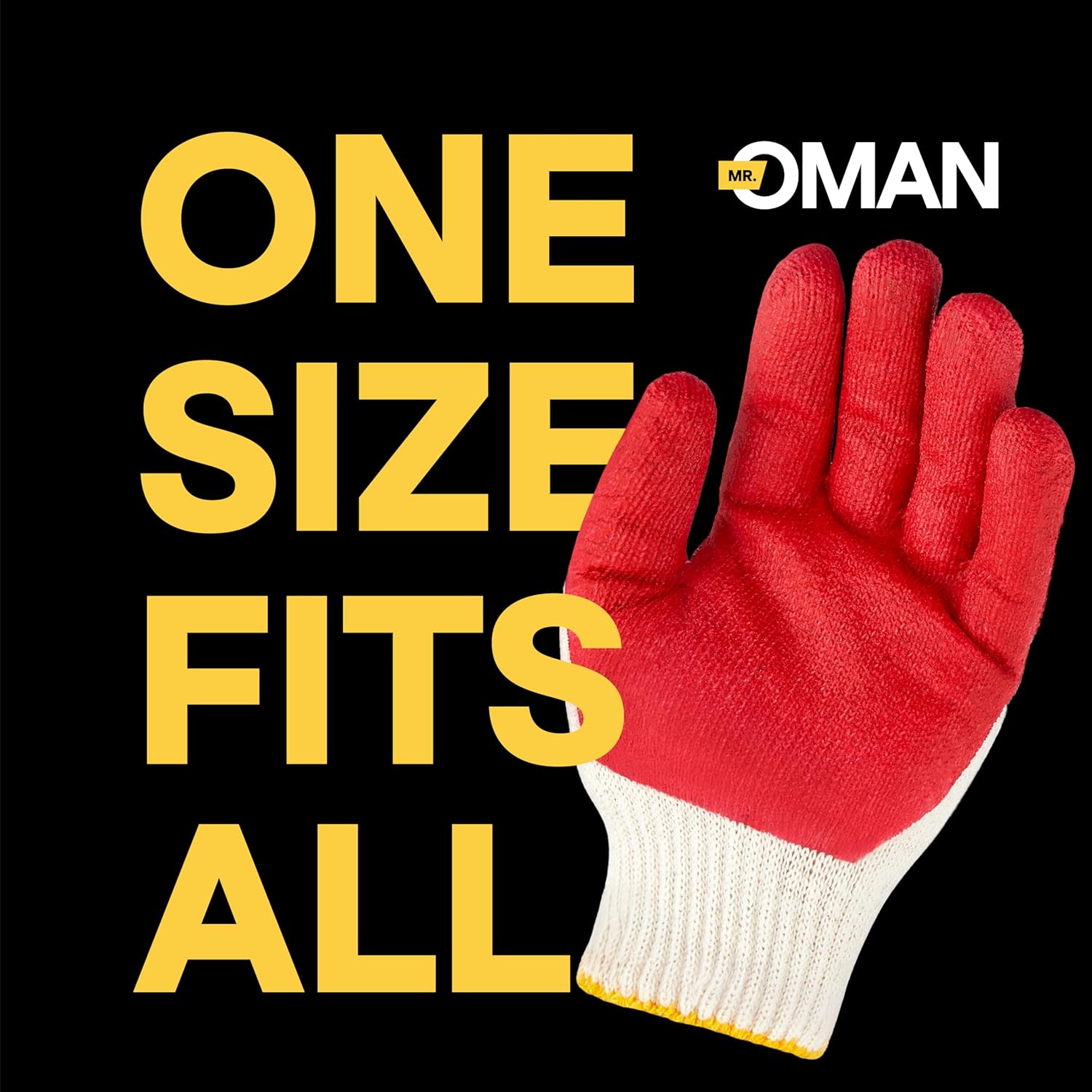 Oman Red Palm Latex-Coated Work Gloves - Cotton/Polyester Shell - Korean Craftsmanship - Image 7