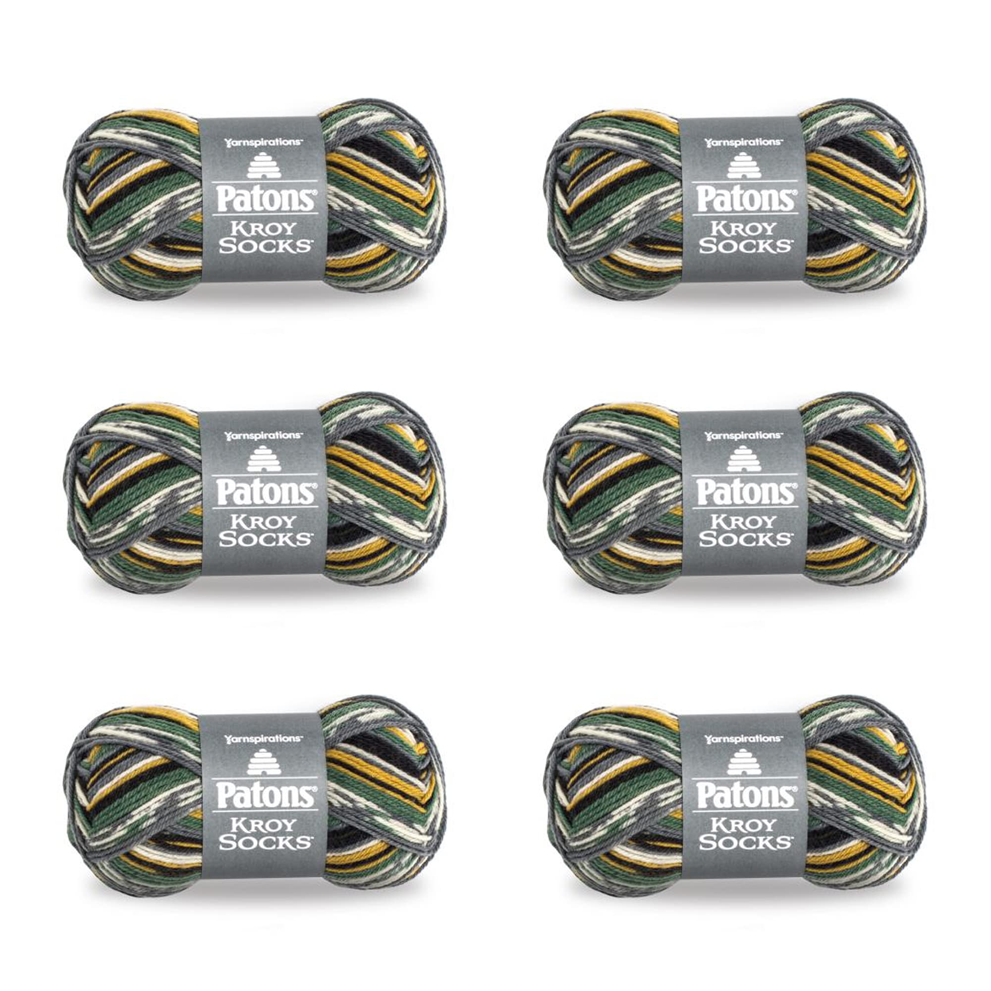 Laine Jacquard Patons Kroy Socks lot de 6 pelotes de fil pour tricoter des chaussettes