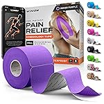 Kinesiology Tape-Incredible Support for Athletic Sports and Recovery + Free Taping Guide - Pre-Cut 2 inch 16.4 feet (Indigo Purple + Free Taping Guide, 1 Pack)
