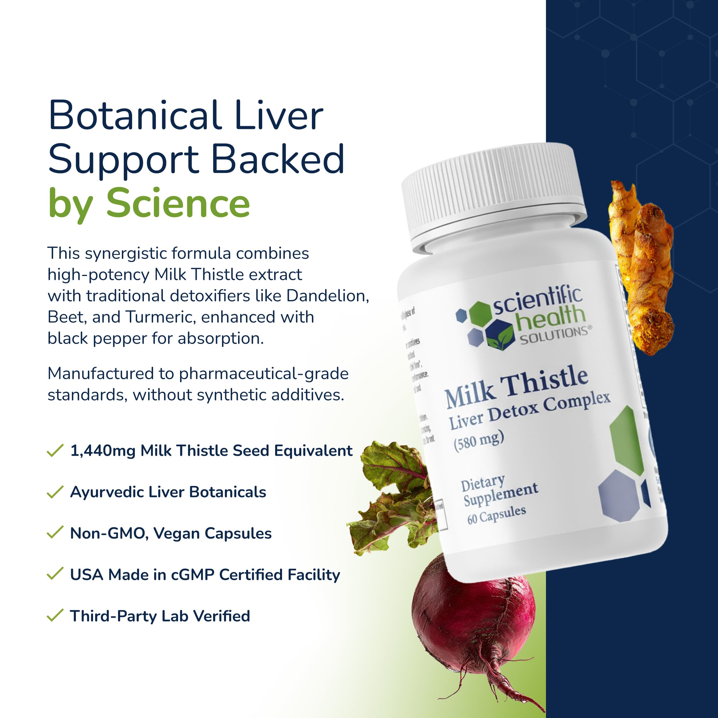 Milk Thistle Liver Detox Complex Clinical Grade Liver Support (60 Capsules) — Amazon image 4
