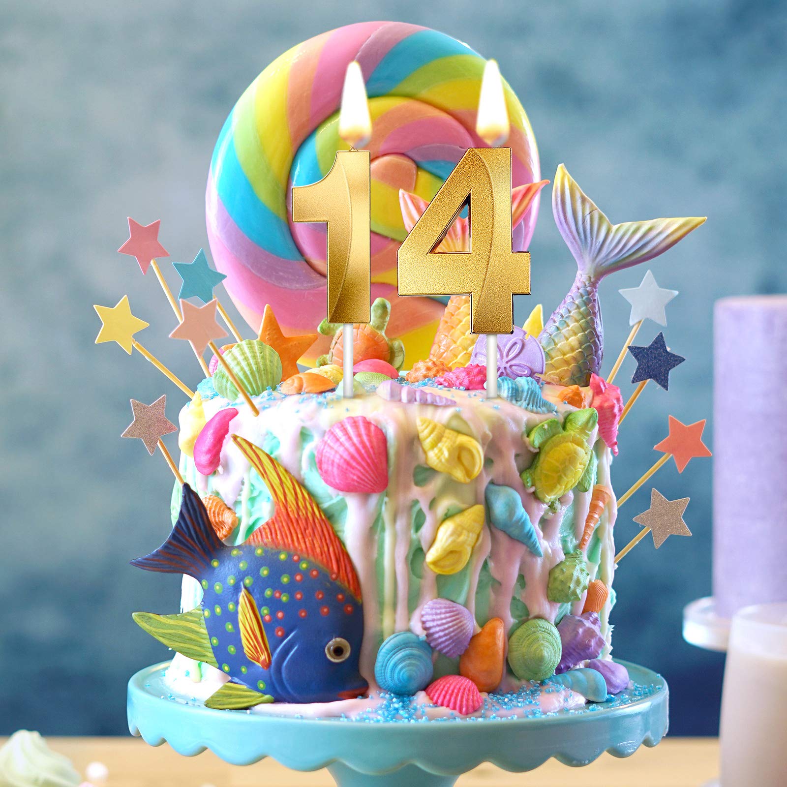 Candela Di Buon Compleanno Glitter Argento Su Bastoncino 8 X 5 Cm - Foto 4